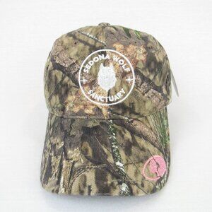 Sedona Wolf Sanctuary Mossy Oak Hat Embroidered Women's Adjustable Cap